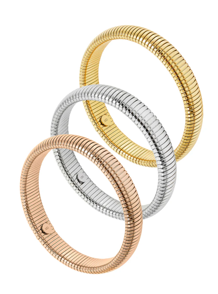 Tricolor Bangle Set, 8MM – Catalina Aragon Fine Jewelry