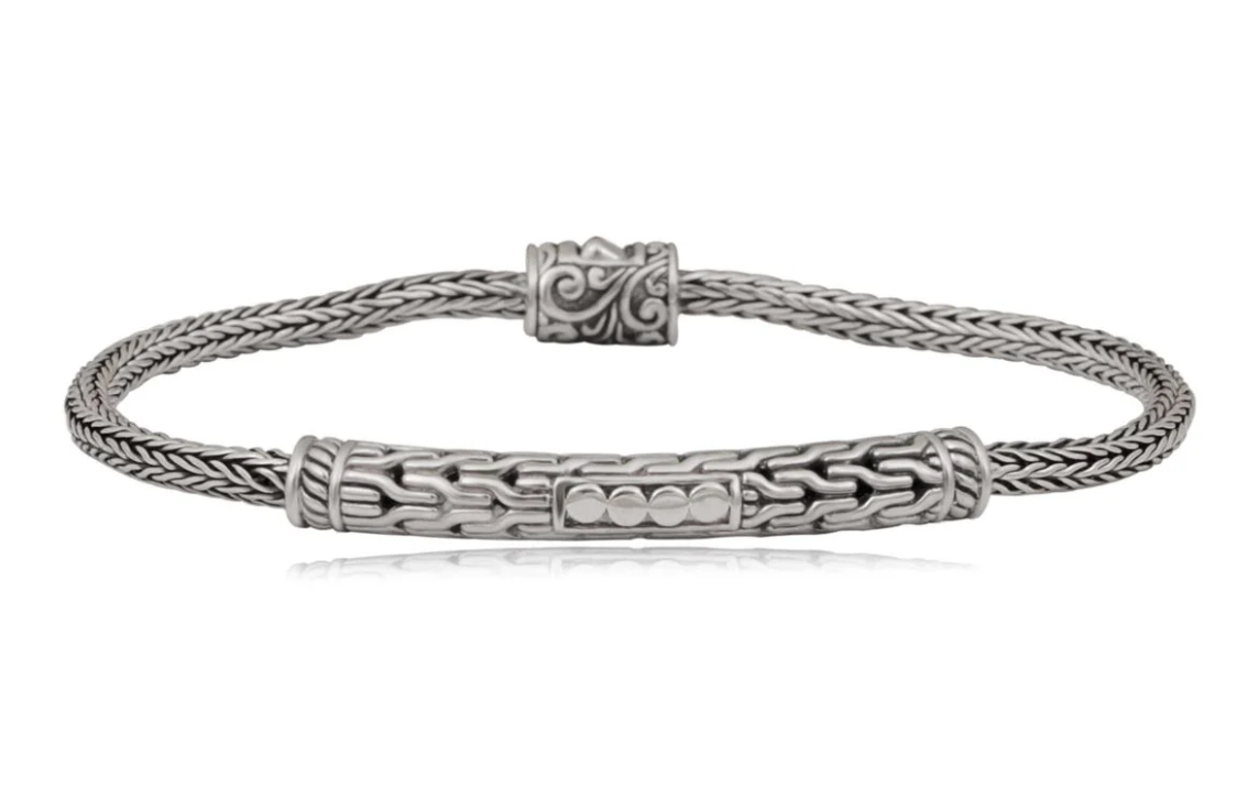 Balinese Dot Station Bracelet, Silver, 5MM – Catalina Aragon Fine