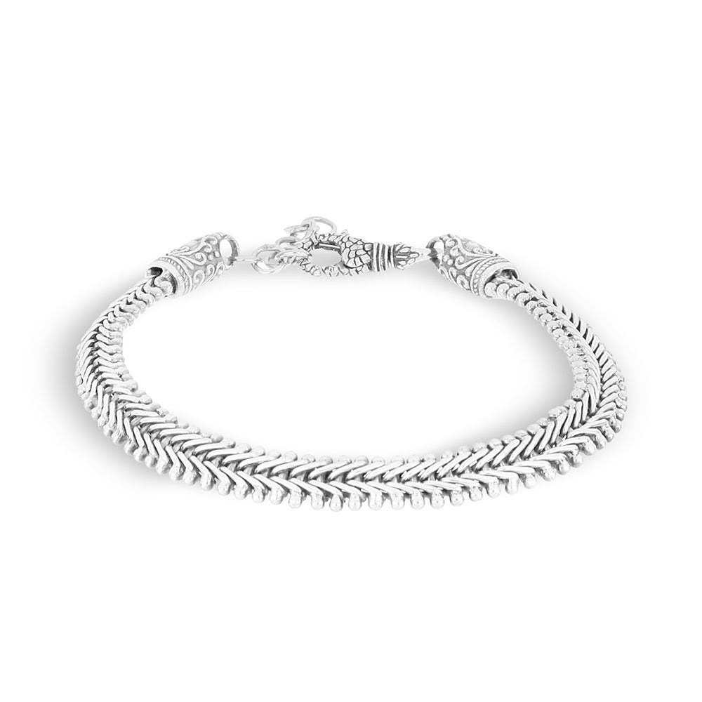 Classic Chain 8MM Flexible Rib Link Bracelet in Silver – Catalina