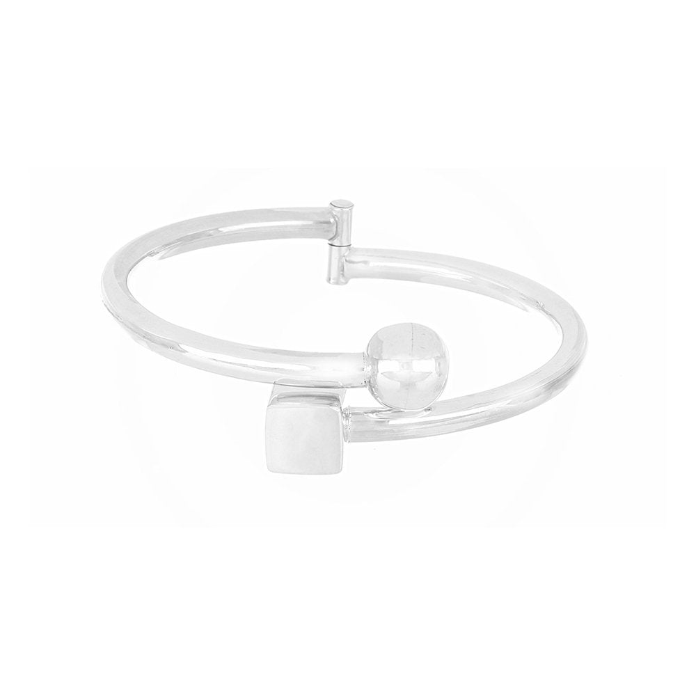 Brushed silver deals bangle
