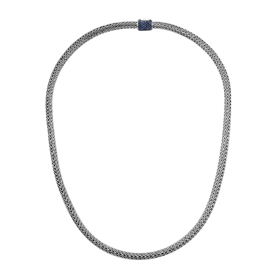 Icon Necklace, Sterling Silver, Pavé, 5MM