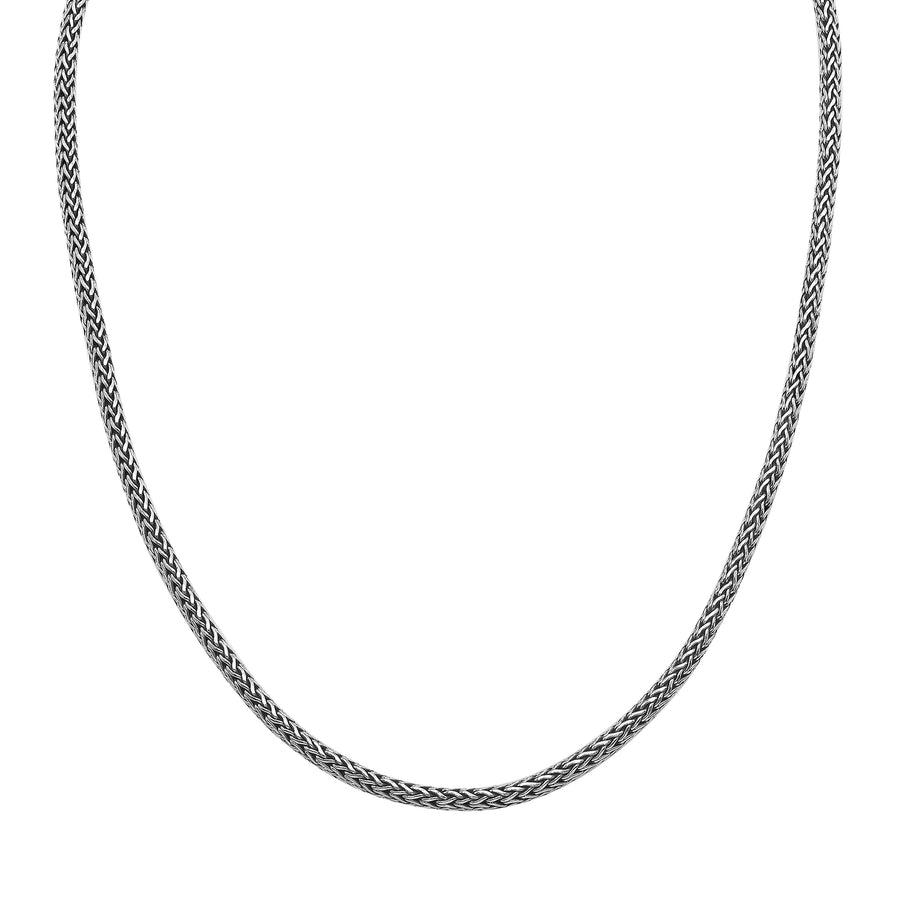 Icon Necklace, Sterling Silver, Pavé, 5MM