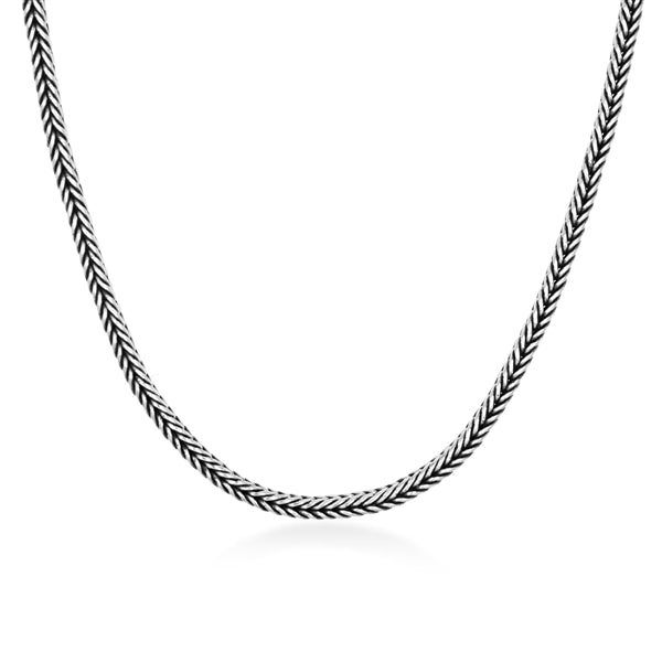 Spiga Chain Necklace, Sterling Silver, 4MM