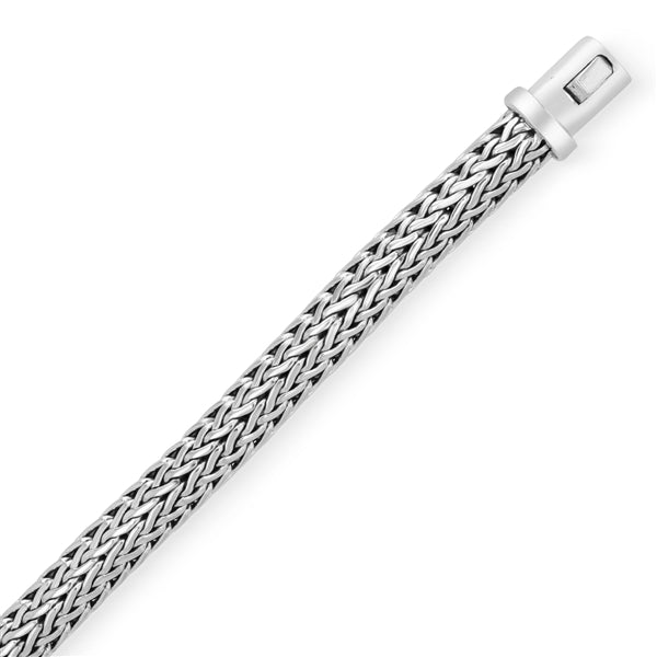 Braided Dome Bracelet, Sterling Silver, 8MM
