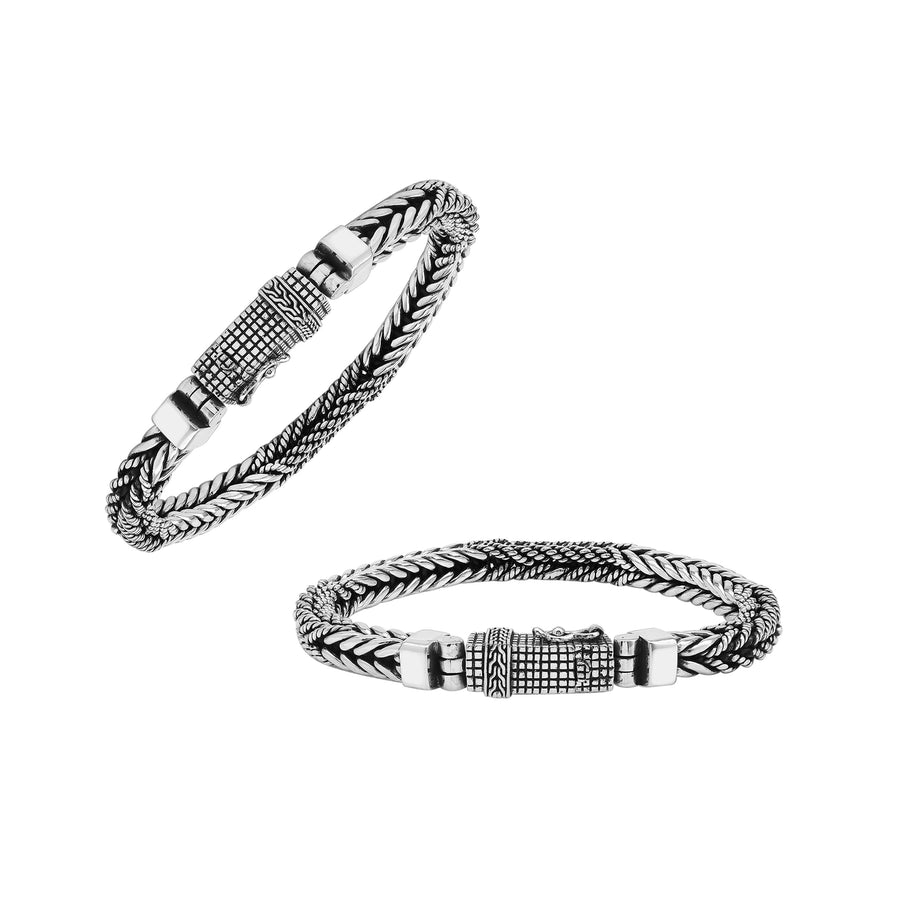 Multi-Textured 5MM Intertwined Chain Link Bracelet