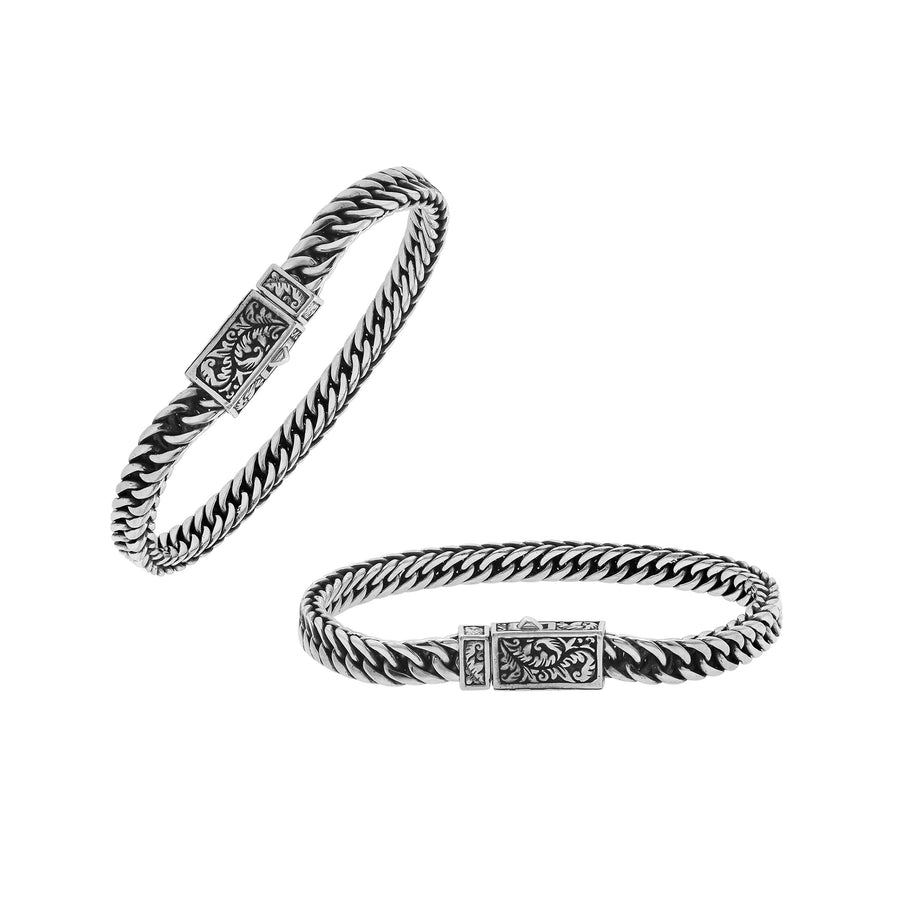 Curb Chain Bracelet, Sterling Silver, 5MM