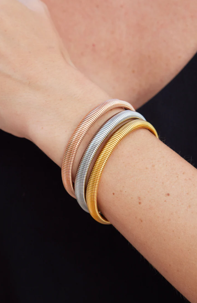 Tricolor Bangle Set, 8MM