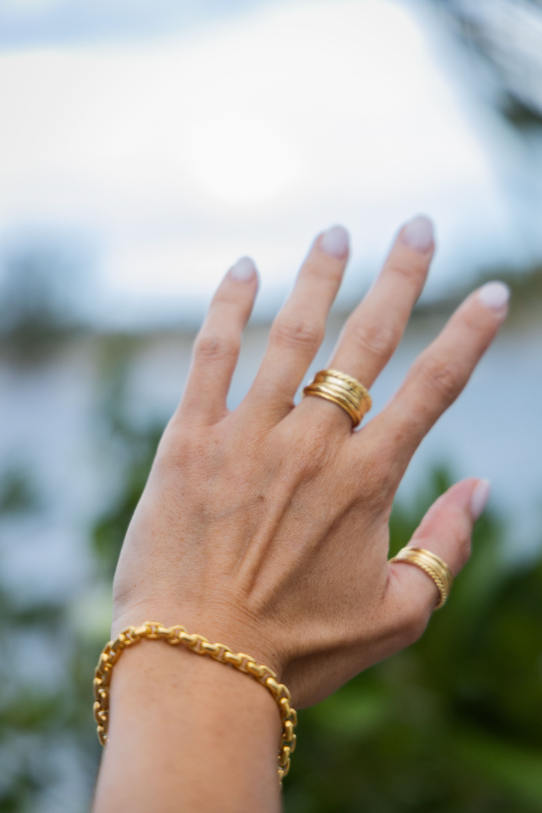 Box Link Bracelet, Gold, 5MM