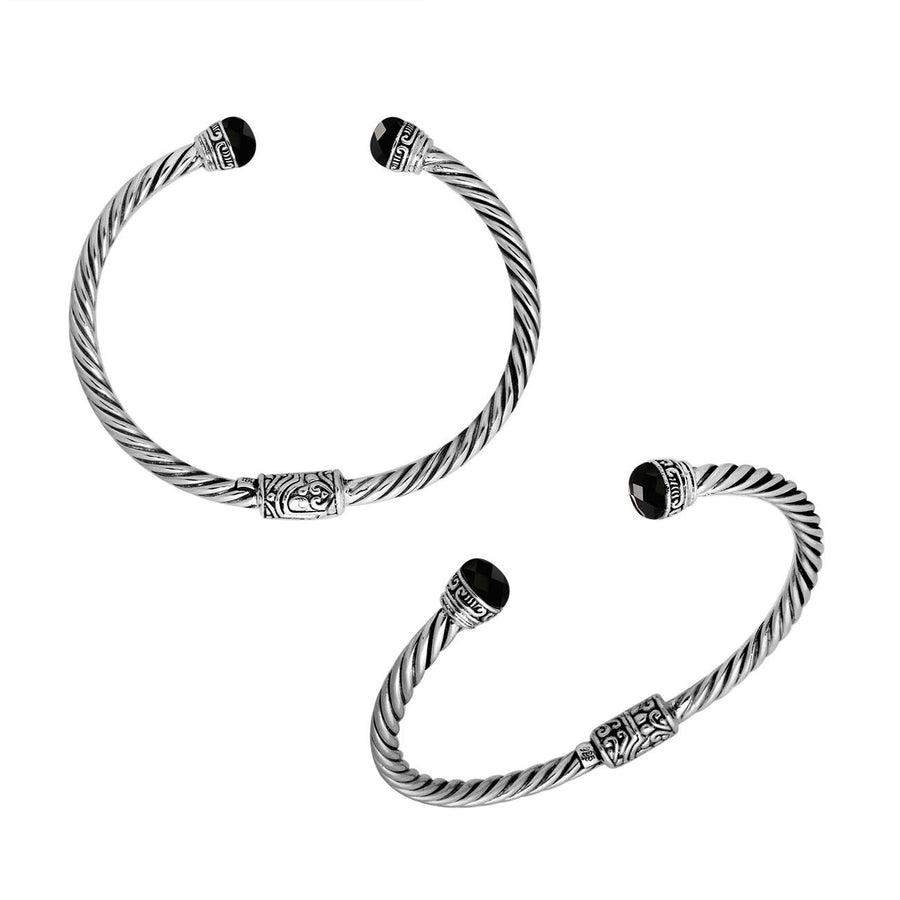 Classic Cable Cuff, Silver, Pearl, 3MM