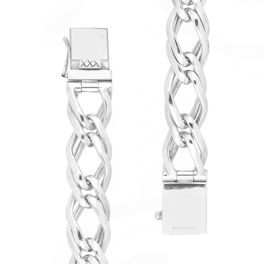 Curb Link 15MM Bracelet in Silver