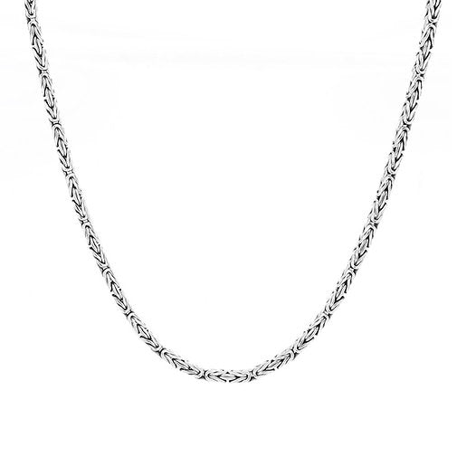 Borobudur Chain Necklace, Sterling Silver, 4MM