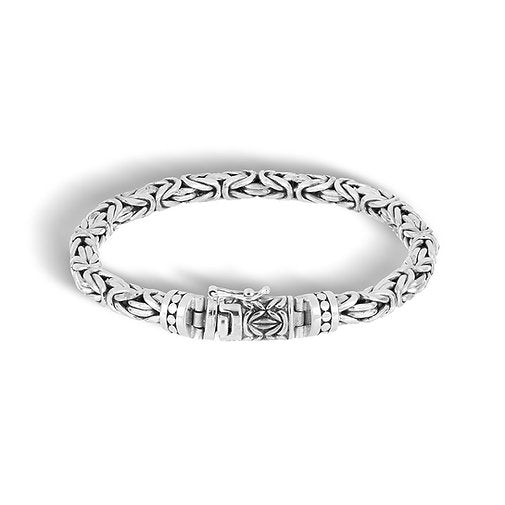 Classic Chain 6MM Byzantine Bracelet in Silver