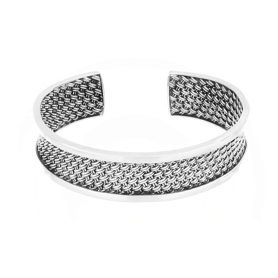 Flex Bracelet in Blackened Silver Mesh