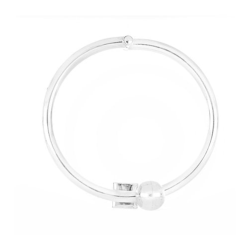 Modern Boho 4MM Bangle in Brushed Silver