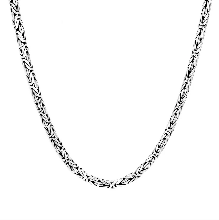 Borobudur Chain Necklace, Silver, 6MM